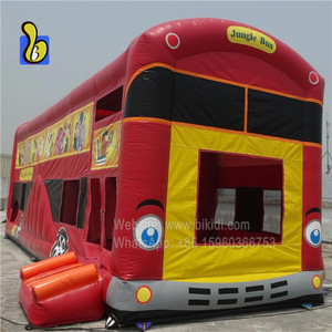Thiết Kế Mới Inflatable Red Jungle Bus <span class=keywords><strong>Bouncer</strong></span>/Inflatable Nhảy Xe Buýt - Product Image 6