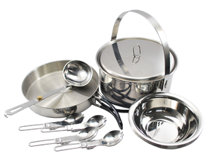 ขายส่งกลางแจ้งทำอาหาร Mess Kit ชุดปิกนิกแบบพกพา <span class=keywords><strong>Camping</strong></span> เครื่องครัว - Product Image 4