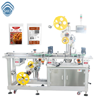 Automatische boven- en onderkant etiketteermachine voor kartonnen dozen, trays, voedselverpakkingen, vis, vlees, fruit, groenten |   23 jaar fabriek
