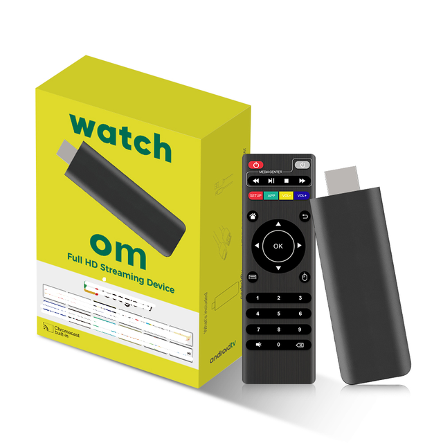 2025 New OM Android TV Stick S905L Quad Core 2.4G WiFi 4K Smart Set-Top Box with HD Features Android 13 Control Fire TV Keyboard