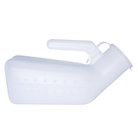 Bouteille d'urinoir unisexe de 1000ml jetable/réutilisable avec poignée Type de désinfection EOS pour les voyages, le camping et les hôpitaux.
