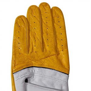 ถุงมือหนังแกะคาเบรตต้าระดับพรีเมียมสำหรับกอล์ฟ |   ถุงมือผู้ชาย Pro Feel Performance Grip |   อุปกรณ์กอล์ฟแบบสองสีที่ระบายอากาศได้ดีและปรับแต่งได้ - Product Image 2