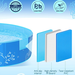Children Outdoor Foldable Pool With Sunshade Canopy 120cm PVC Play Water Tub For Kids Swimming And Water Sports Home Use - Product Image 4