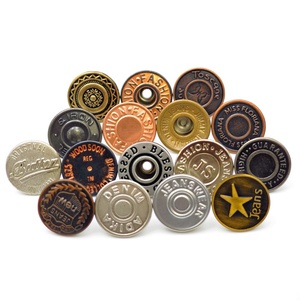 Boutons en métal de style jean, en laiton et fer, gaufrés, avec tige, taille et couleur personnalisables pour vestes - Product Image 3