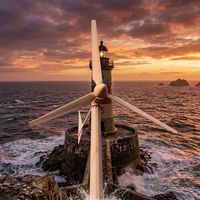 Éolienne à axe horizontal 20 kW PMSG NdFeB triphasée, démarrage à faible vitesse 2,5 m/s, rotor 9,5 m, IP54, hors réseau, pour ferme et site éloigné, certifiée CE