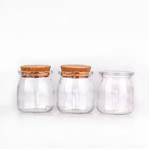 Bal saklama kavanozları cam süt bidonu yoğurt puding kavanozu cam yaygın olarak kullanılan en çok satan büyük talep kaliteli % 100% saf ve taze