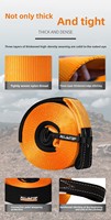 Cordon de remorquage robuste 6M 8 tonnes pour camion, cordon de remorquage tout-terrain pour voiture, camion, véhicule, secours d'urgence