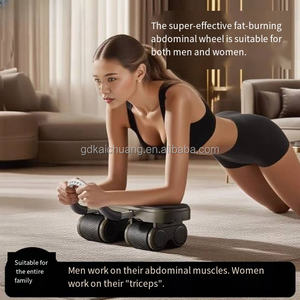 Entrenador de fuerza <span class=keywords><strong>Rueda</strong></span> <span class=keywords><strong>abdominal</strong></span> Fitness Gimnasio en casa Equipo de entrenamiento Ruedas de plástico Ejercicio Máquina de reducción de celulitis muscular - Product Image 2