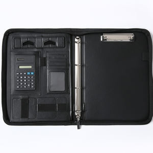 Folio Portadocumentos Personalizado Marca PY de PU con Cierre de Cremallera, Múltiples Bolsillos y Bloc de Notas Incluido para una Organización Completa - Product Image 1