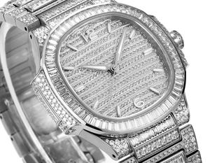 นาฬิกาข้อมือทรงเหลี่ยมแฟชั่นใหม่ปี 2024 สำหรับผู้หญิง สีโรสโกลด์ พิมพ์โลโก้ ขายส่งจากโรงงาน - Product Image 4