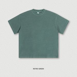 เสื้อวินเทจสีซีด200กรัมสไตล์อเมริกันทรงหลวมเสน่ห์ย้อนยุคเหนือกาลเวลาขนาดพลัสไซส์น้ำหนักเบาระบายอากาศได้ฤดูร้อน - Product Image 2