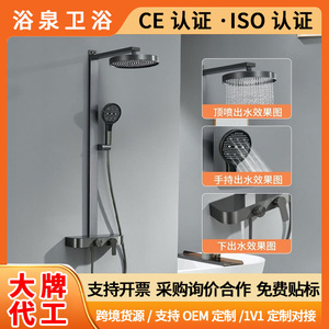 Complete Shower Set Surface <b>Mounted</b> With Handheld Rain <b>Spray</b> Massage For Residential Bathroom - Product Image 5