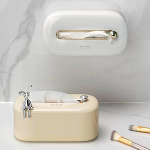 Porta Servilletas de Mesa Proins al por Mayor, Soporte de Pared sin Perforaciones, Caja de Pañuelos de Plástico Impermeable para Baño - Product Image 2