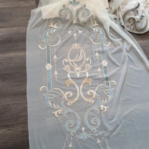 中国豪华土耳其刺绣纯粹窗帘 - Product Image 3