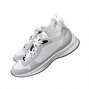 Zapatillas de Deporte de Malla Blanca y Gris de Diseño de Lujo para Hombre y Mujer, Zapatillas de Plataforma Transpirables de Alta Calidad, Nuevas - Product Image 1