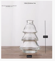 Décoration d'intérieur, flacon diffuseur de parfum en verre imprimé à l'écran, forme de sapin de Noël, 100 ml, bouchon à vis