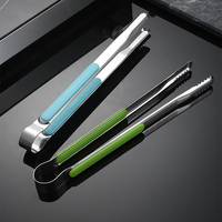 Pinces de service longues en acier inoxydable multicolores pour barbecue coréen, idéales pour buffet, salades, restaurant et cuisine domestique
