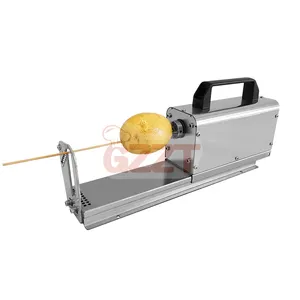 110/220v Elétrico semi-automático Tornado Batata Twister Cortador 180 R/min Fries Slicer Espiral Máquina De Corte De Batata