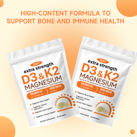 Gélules de Vitamine D3 K2 avec Huile de Coco Vierge pour la Santé Osseuse et Immunitaire des Adultes