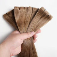 Extensions de cheveux humains Remy de qualité salon supérieure, trame papillon sans couture, trame à micro-perles invisible, double tirage