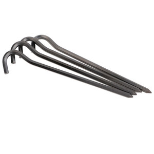 Piquets de tente demi-circulaires en alliage d'aluminium en forme de point d'interrogation, 18 cm, avec poignée en D, toutes saisons, accessoire de camping extérieur, piquet de jardin, <span class=keywords><strong>noir</strong></span> - Product Image 6
