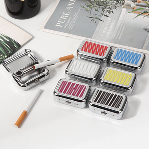 Cenicero Portátil Mini de Bolsillo Futeng, Moderno y Elegante, con Tapa Metálica a Presión, Personalizable, para Viajes al Aire Libre, Cenicero para Cigarros Clásico sin Humo - Product Image 1