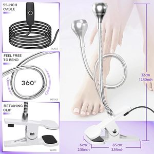 Lampe UV pour ongles à col de cygne, mini lampe de polymérisation avec clip de fixation, lumière de durcissement rapide rotative - Product Image 2