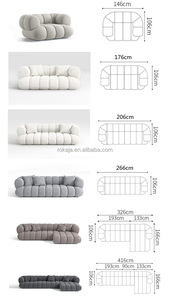 Nghệ Thuật Hiện Đại Sâu Bướm Sofa Đặt Biệt Thự Sang Trọng Nhà Phòng Chờ Vải Sofa Cổ Điển 1 + 2 + 3 + 4 Chỗ Ngồi Góc Da Sofa Kết Hợp - Product Image 6
