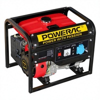 Générateur à essence POWERAC portable 22V 120V 1500W 4 temps léger et écologique avec démarreur à lanceur – Offre Spéciale Haute Qualité