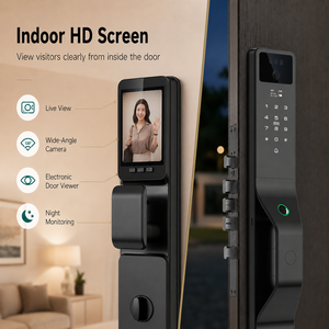 Serrure de porte intelligente à empreinte digitale numérique 2026 Tuya WiFi avec reconnaissance faciale 3D, interphone vidéo, carte mémoire cloud, pour acier/bois, sécurité domestique - Product Image 5