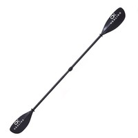 Pagaie de kayak en fibre de carbone 3K40 légère et portable à 4 sections avec lame d'hélice pliable noire