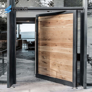 Maisons avant de Machine de pivot de porte de mode/profil en aluminium d'aluminium moderne en bois fabricant de 180 degrés en gros - Product Image 5