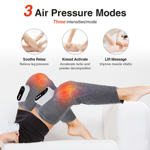 Paquete doble Compresa caliente Presoterapia Bota Máquina de masaje Bolsa de aire Squeeze Calefacción Compresión de aire Masajeador de piernas para circulación - Product Image 5