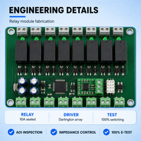 Module de sortie relais 8 canaux - Fabricant de circuits imprimés - Carte multicouche haute fréquence - Service de fabrication de circuits imprimés personnalisés (PCBA) avec contrôle d'impédance ENIG