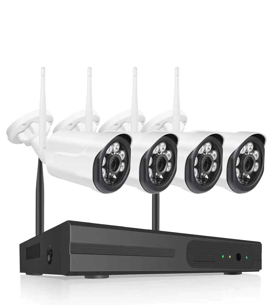 Baby Monitor IP Camera H.265 2MP Wireless CCTV System 4CH Tuya WiFi NVR 4PCS 1080P Outdoor WiFi Security Camera Audio