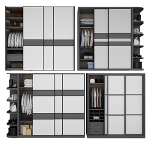 Armario Moderno con Puertas Abatibles y 5+ Cajones |   Almacenamiento para Dormitorio Duradero de MDF, Ecológico y que Ahorra Espacio - Product Image 1