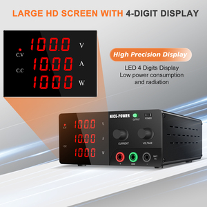 Alimentation électrique numérique de précision KUAIQU <span class=keywords><strong>R</strong></span>-SPS10010-232 haute puissance 1000W 0~100V 0~10A 110V/220V, prise US/EU/AU - Product Image 6