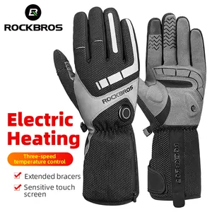 USB充电电池电动冬季户外加厚加热运动手套保暖滑雪手套加热手套