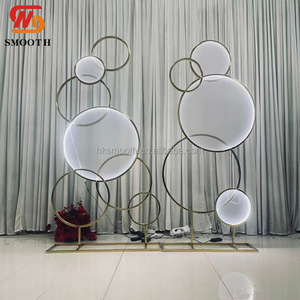 SMOOTH - Fondo de Escenario para Bodas al por Mayor, Decoración con Luces LED, Acero Inoxidable, Adornos para Banquetes y Fiestas - Product Image 5