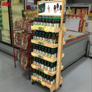 ชั้นวางสินค้าไม้ทรงสามเหลี่ยม TDP แบบหลายชั้น พร้อมป้ายด้านบน สำหรับร้านค้าปลีก แสดงสินค้าทั่วไป เชิงพาณิชย์ - Product Image 6