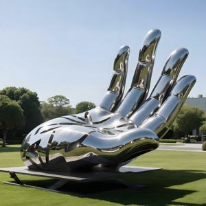 Modern Metal arte escultura aço inoxidável abstrato Design exterior jardim decoração esculturas - Product Image 3