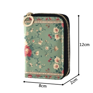 Nueva Cartera de Cuero PU con Diseño Floral Bohemio Marroquí Personalizado, con Cierre de Cremallera para Tarjetas de Identificación y Monedero - Product Image 4