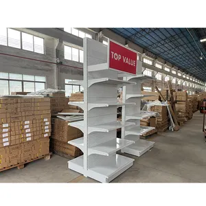 Hot Sale Supermarket Shelves With Poster Board Stainless Store Shelf Single Double- Side shelf for Gondola