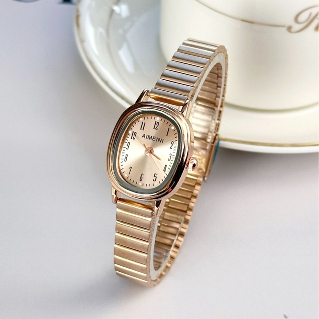 Hot Sale Oval Beautiful Ladies Watches with Stainless Steel Strap for Women Girl Student Simple Vintage Minimalist Wristwatches