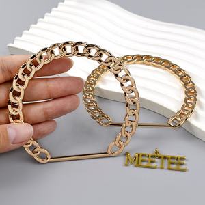 Meetee BS173 10cm 장식 교체 핸들 걸쇠 프레임 짠 토트백 지갑 액세서리 용 DIY 상단 핸들 하드웨어 - Product Image 5