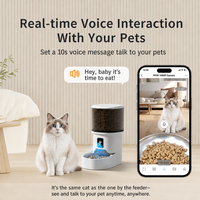 Station d'alimentation automatique intelligente pour animaux de compagnie 4L avec caméra 1080P HD, interactif vocal en temps réel, distributeur de croquettes programmable pour chats et chiens