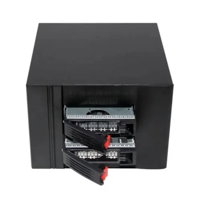 Mini Horizontal ATX 2-Bay USB3.0/USB2.0 NAS Case with Side Panel Window (Plastic/Steel/Aluminum Alloy) for Server Use in Stock