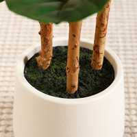 Arbre artificiel Ficus lyrata de 60 pouces avec des feuilles réalistes, un tronc naturel, style tropical, plantes artificielles, verdure, décoration intérieure