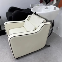 Chaise de salon de shampoing classique Offre Spéciale personnalisable équipée de tuyaux d'eau chaude et froide