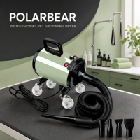 Séchoir à air pour le detailing automobile 2800W 30-70 ° Souffleur d'habitacle de voiture avec tuyau de 5 m et base mobile par POLARBEAR